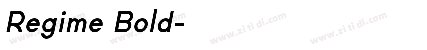 Regime Bold字体转换